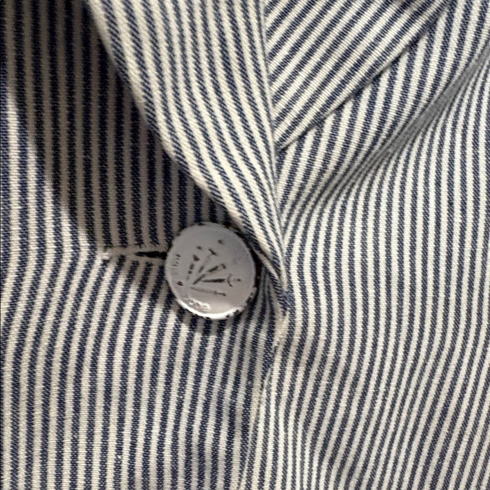 rag & bone Woman’s Pinstripe Blazer - Gray and White - Picture 4 of 11